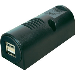 Power USB 12V - 5V 5A dubbel opbouwstopcontact