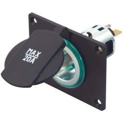 Power stekkerdoos inbouw 20A Max.,met montageplaat