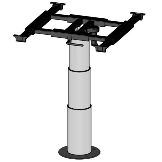Heftafel met glijdende tafelblad frame