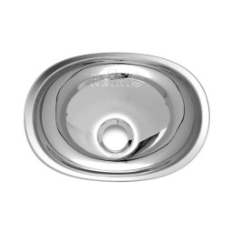 Wasbak ovaal RVS 337x268x120mm of 432x305x130mm