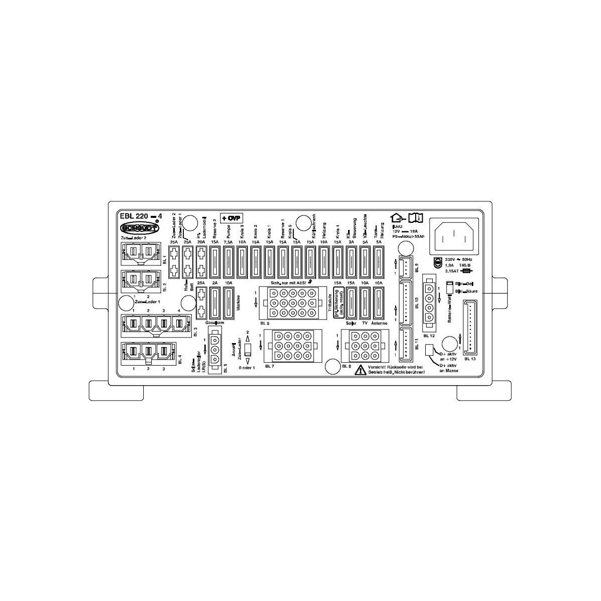 EBL 220-4 of 220-4 +OVP Schaudt Elektroblock