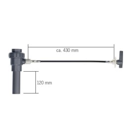 Afvalwater afvoer set voor grijs watertanks 120mm