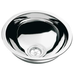 Inbouw spoelbak rond RVS Ø 26 of Ø 30cm