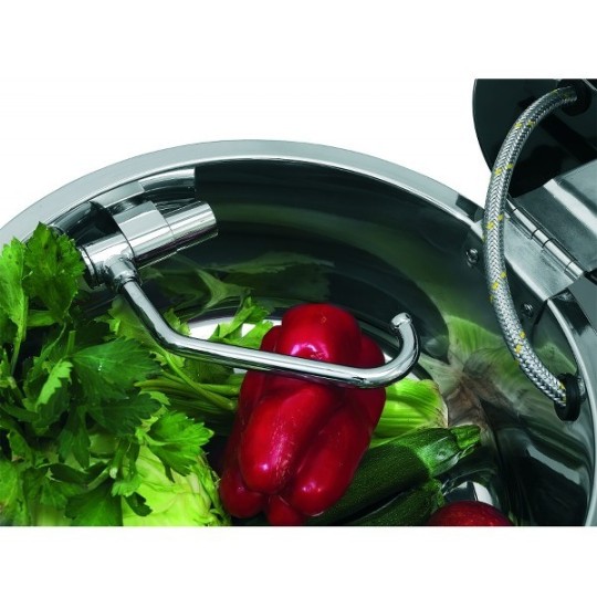 1 pits fornuis-ronde spoelbak combinatie met Gehard glas en RVS