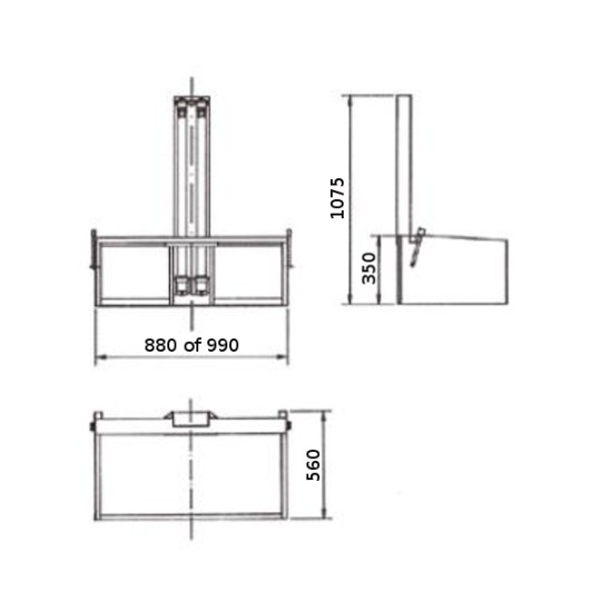 Bank Sportcraft 3-punts gordels 880 of 990mm Fiat Ducato