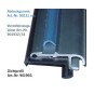 Voortent-intrek profiel aluminium 2m, 27x11mm Voortent-intrek profiel aluminium 2m, 27x11mm