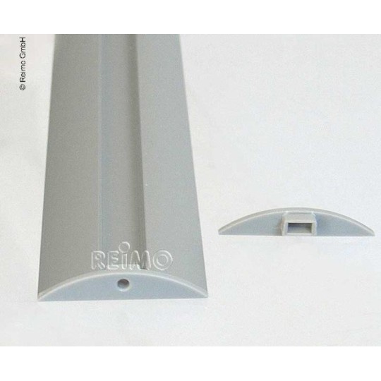 Aluminium profiel voor LED strips halfrond, lengte van 1,5m + 2