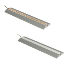 Aluminium profiel voor LED strips halfrond, lengte van 1,5m + 2