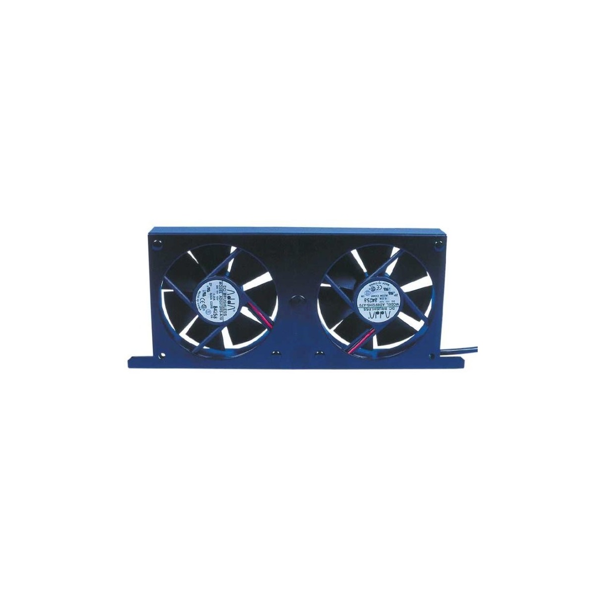 Koelkast dubbele ventilator set 12V - 2,6W met paneel MCV-2 of