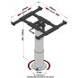 Heftafel met glijdende tafelblad frame en 360° draaibaar