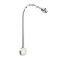 LED zwanenhals lamp, zilver 1,5Watt Met USB-oplaadpoort
