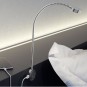 LED zwanenhals lamp, zilver 1,5Watt Met USB-oplaadpoort