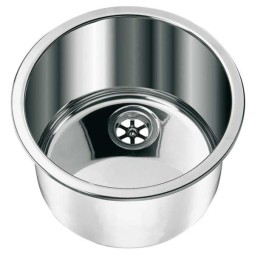 Inbouw spoelbak rond RVS Ø 33cm