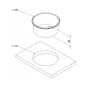Inbouw spoelbak rond RVS Ø 33cm