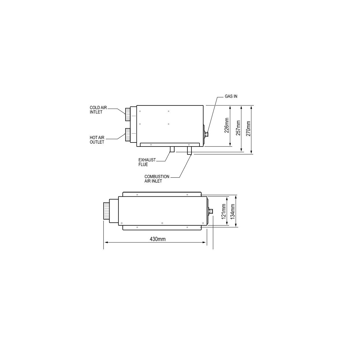 Webasto Gas verwarming 2KW of Gas&Elektrisch 2x2kW