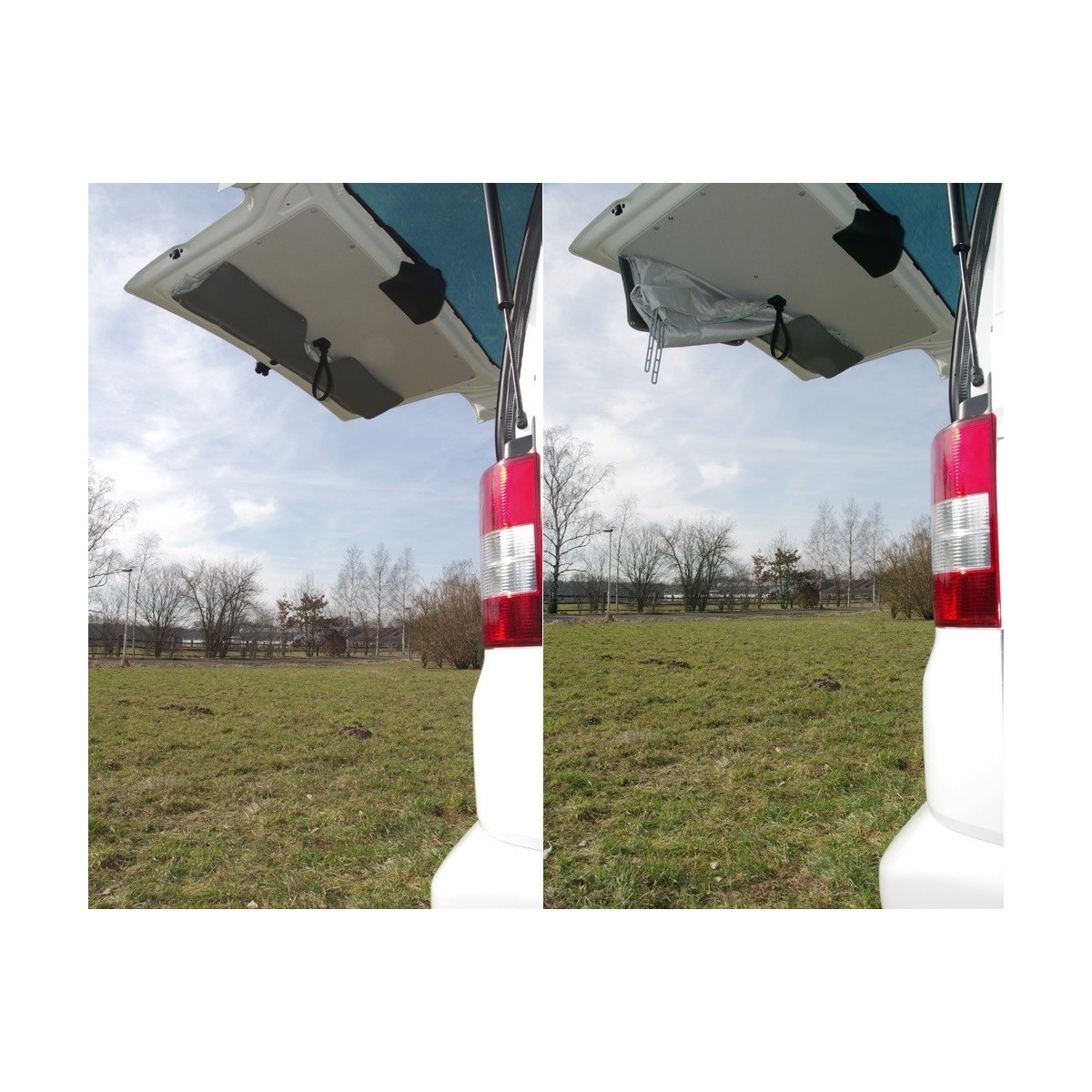 INSTANT achterzijde tent voor VW T4, T5 en T6 135 L x B x H