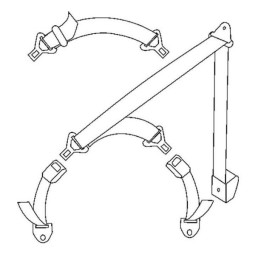 3-punts automatisch gordel speciale, bandlengte 360 cm