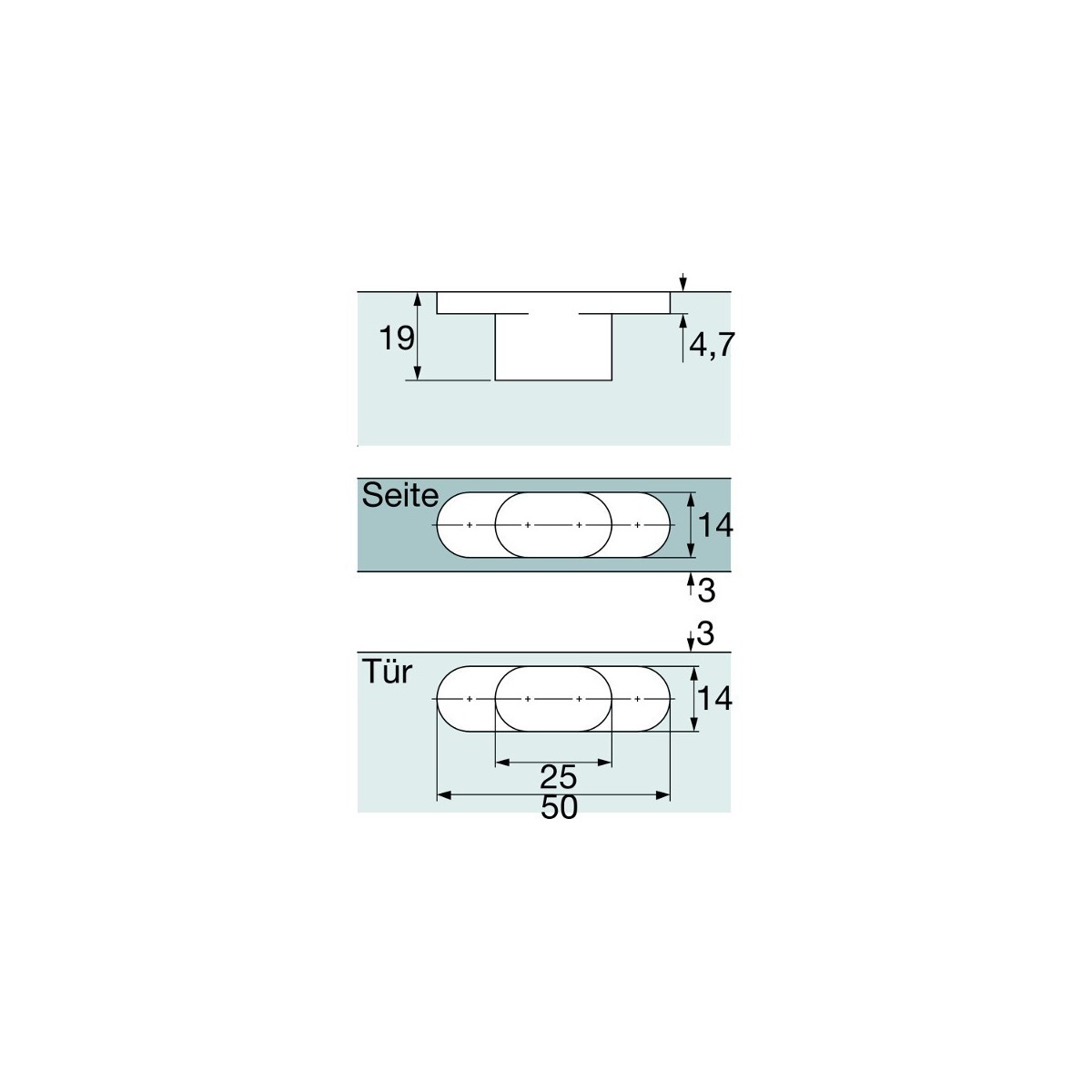 Scharnier STABILO 72 vernikkeld