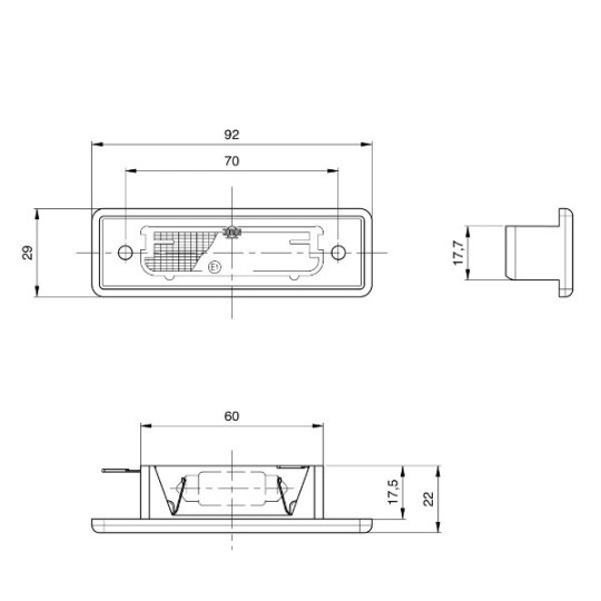 Jokon kentekenplaatverlichting 570 inbouw 5W