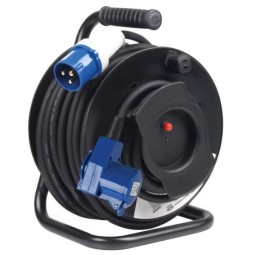 25M 3x2,5 Neopreen Kabel Haspel CEE stekker en CEE contra-haaks