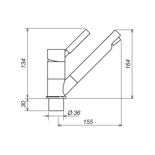 Eengreepsmengkraan KERAMIK TREND E Ø33 mm