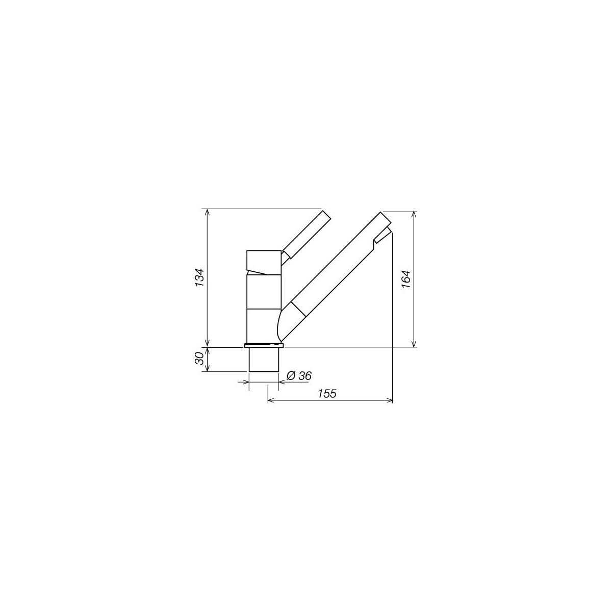 Eengreepsmengkraan KERAMIK TREND E Ø33 mm