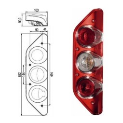 Hella Achterlamp Caraluna Modular links of rechts 12V