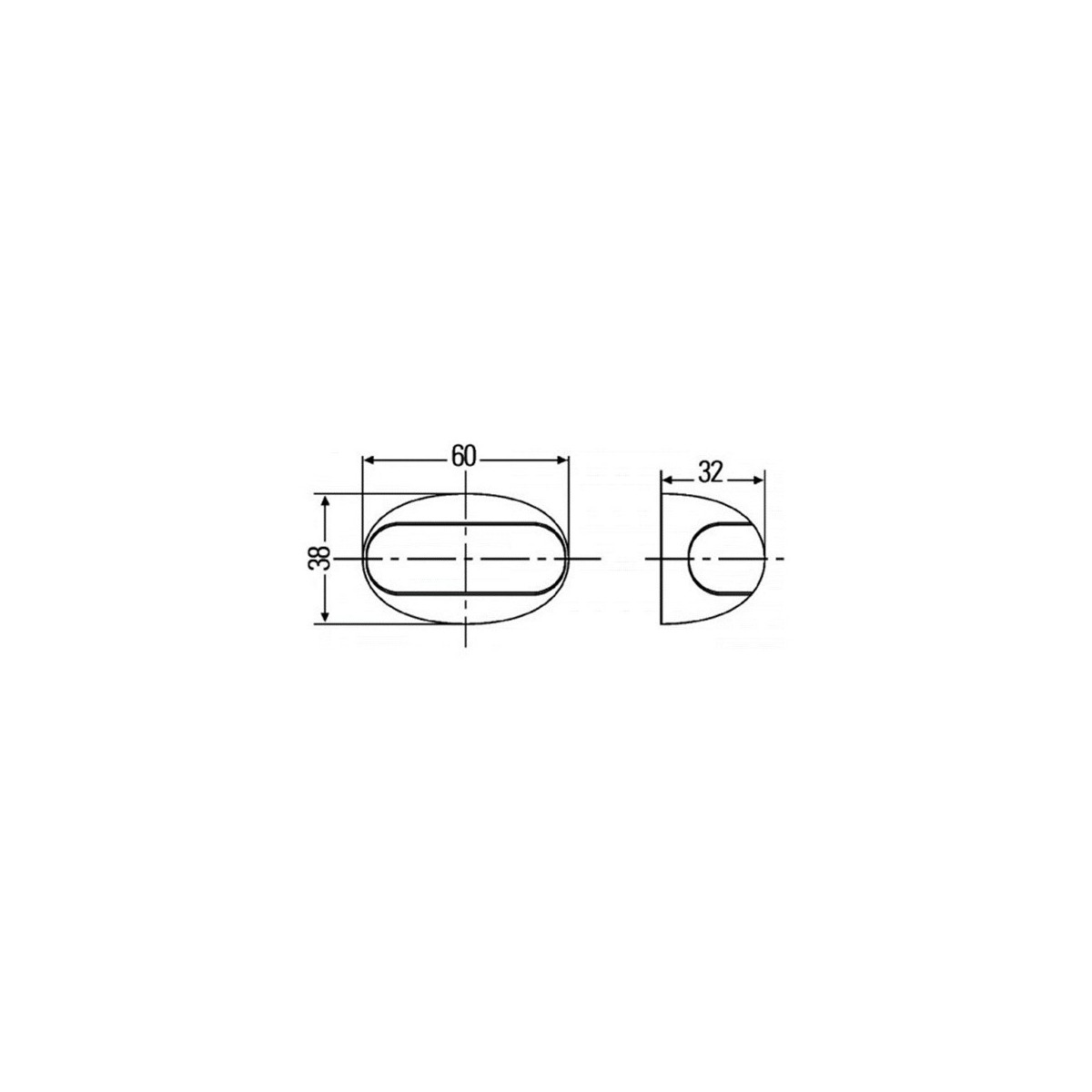 Hella LED-achtermarkering opbouw lamp rood, 12V