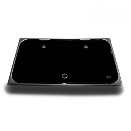 1 pits fornuis-spoelbak combinatie met Gehard glas en RVS