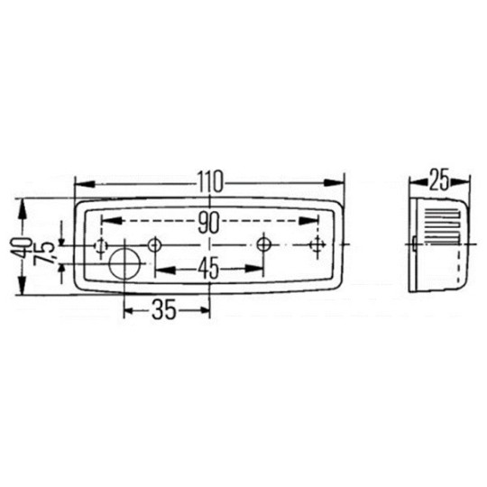 Hella zijmarkering 12V, W5W