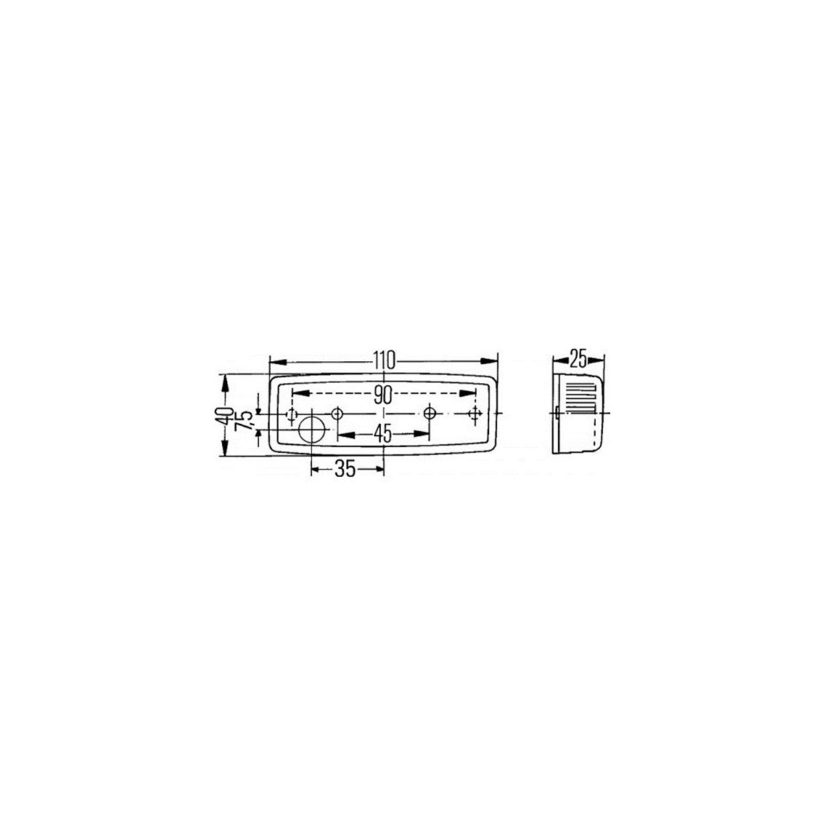 Hella zijmarkering 12V, W5W