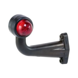 Hella Contourlamp zijkant rood/wit met rubberen arm 185mm