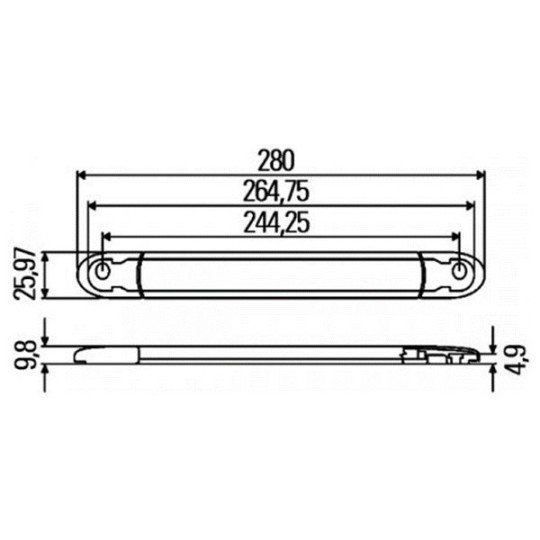 Hella LED derde remlicht met schroefbevestiging, 12V / 0,7W