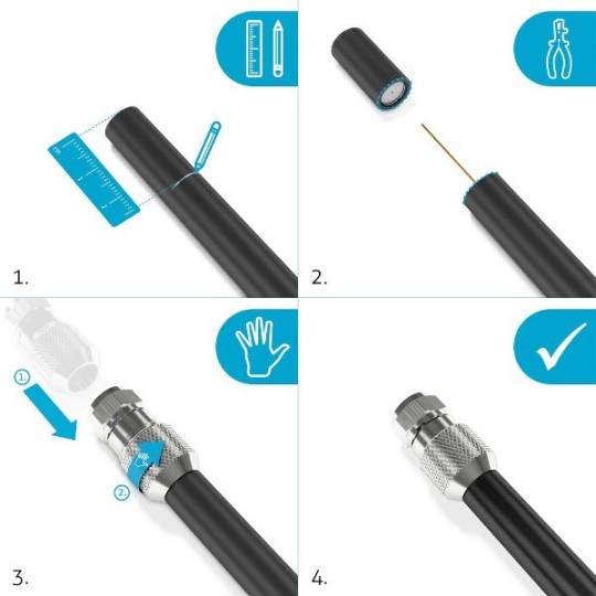 F-connector PureLink EasyFit 7mm