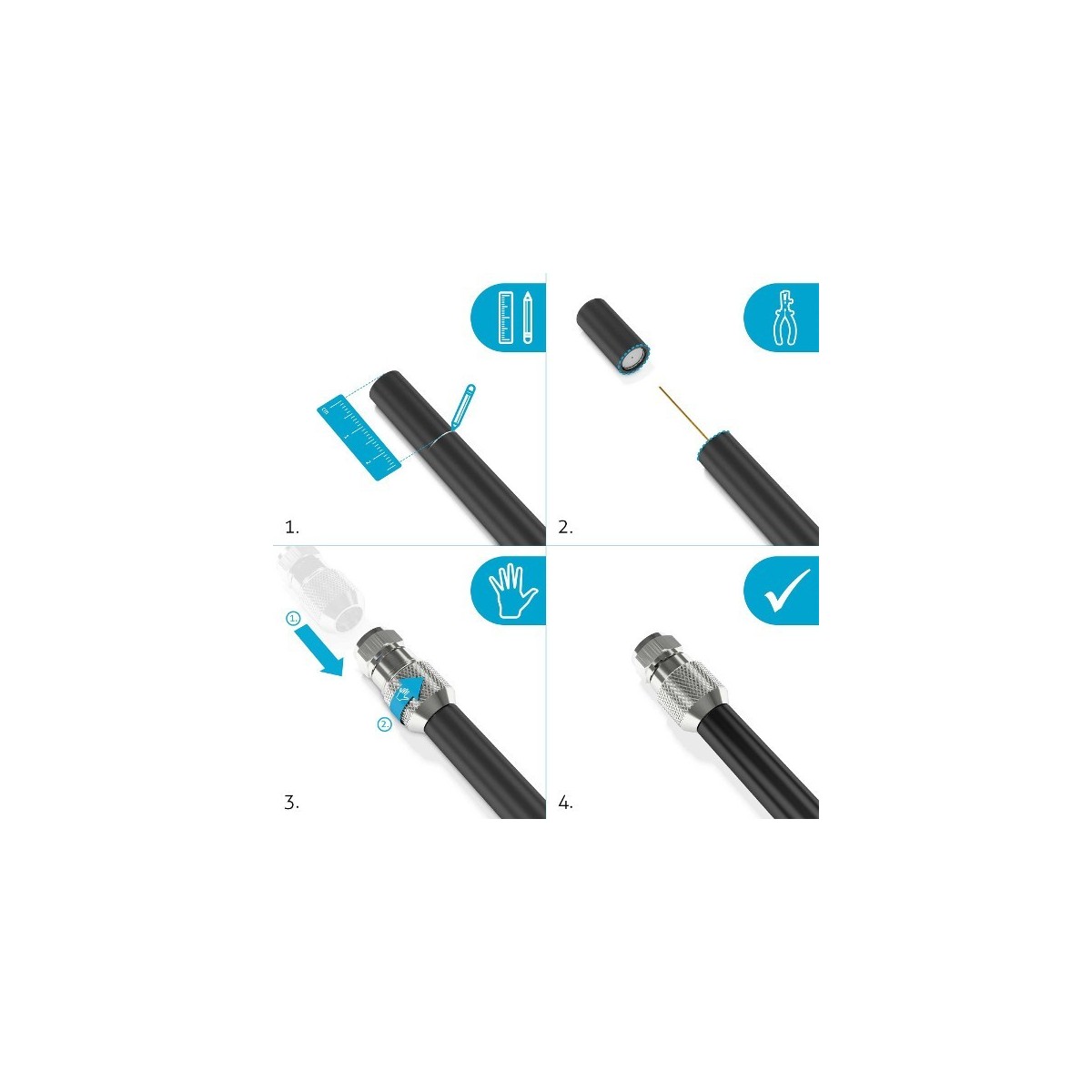 F-connector PureLink EasyFit 7mm