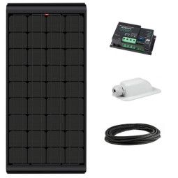 Solar set Black 115Wp of 2 x 115Wp met Votronic MPP lader