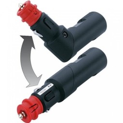 Haaks draaibare universelle stekker 8 A met geschroefde