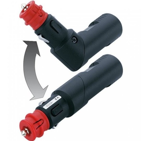 Haaks draaibare universelle stekker 8 A met geschroefde