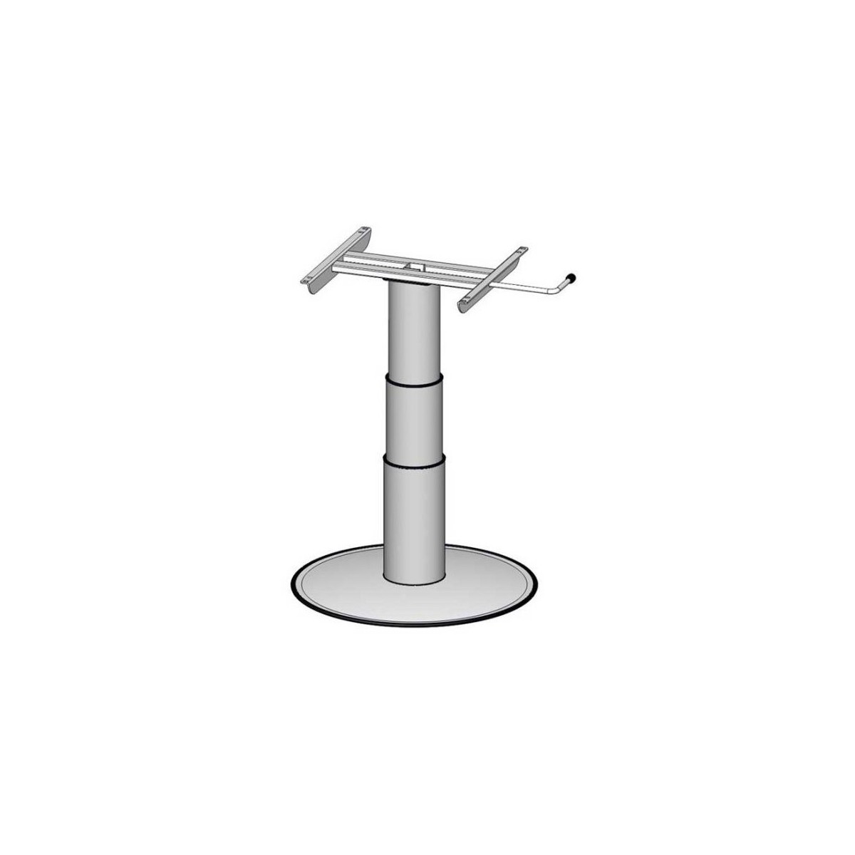 Eén kolom heftafel, hefhoogte: 320-695 mm, grijze telescopische