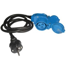 Verloopkabel Schuko-stekker / CEE Haakse-koppeling met