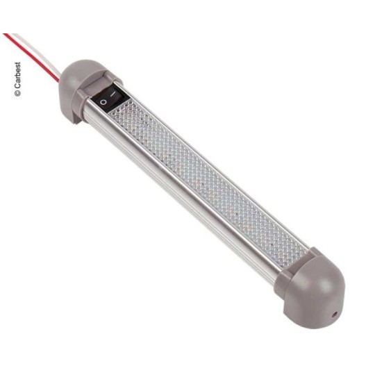 LED 12V Alu-balk licht met aan / uit schakelaar, lengte: 225mm
