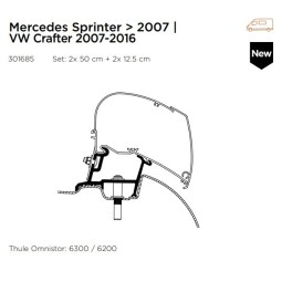 Thule Luifel 6200/6300 adapter Sprinter