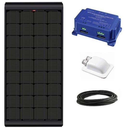 Solar set Black 115Wp of 2 x 115Wp met Schaudt MPP lader