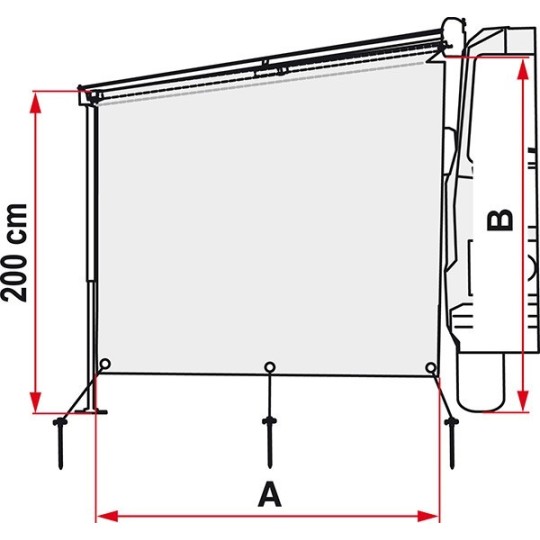 Fiamma Sun View Side voor F45/F65 luifels