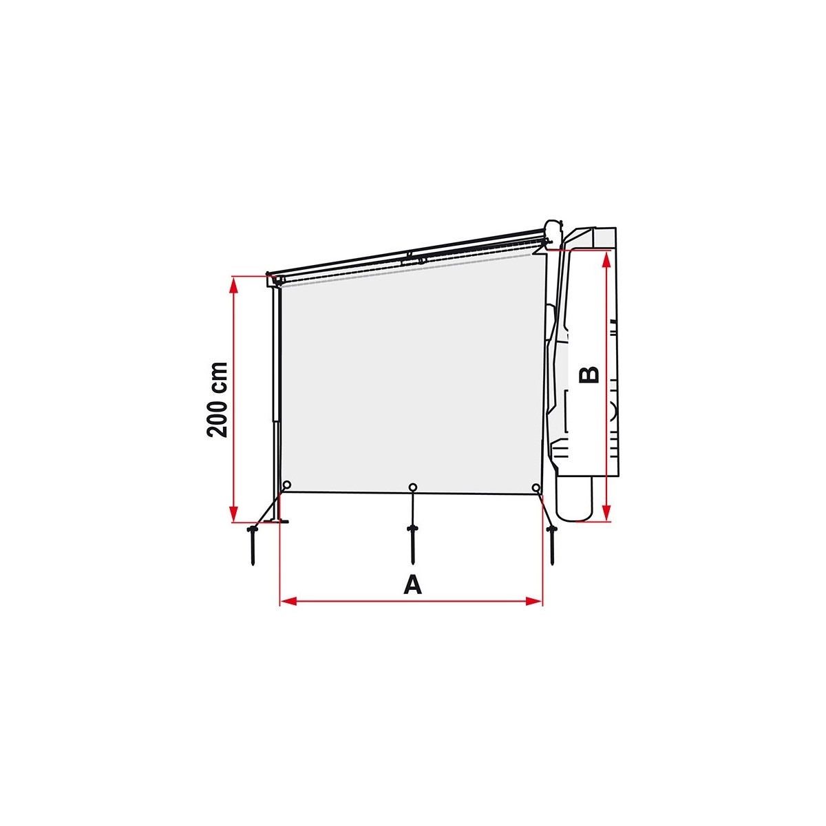 Fiamma Sun View Side voor F45/F65 luifels