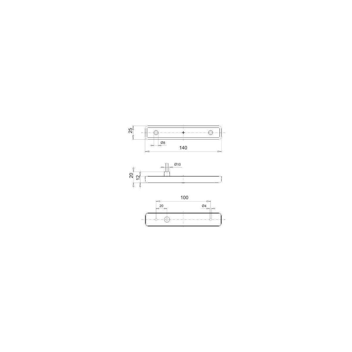 Jokon zijmarkering LED 12V 0,6 W, geel, 250 mm kabel, IP67