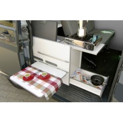 Keukendeel VW T6 / 5 kR Cooky als afgewerkt deel met kussen