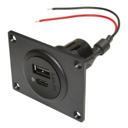 ProCar Power USB-C/A dubbele aansluiting 3,6A met montageplaat