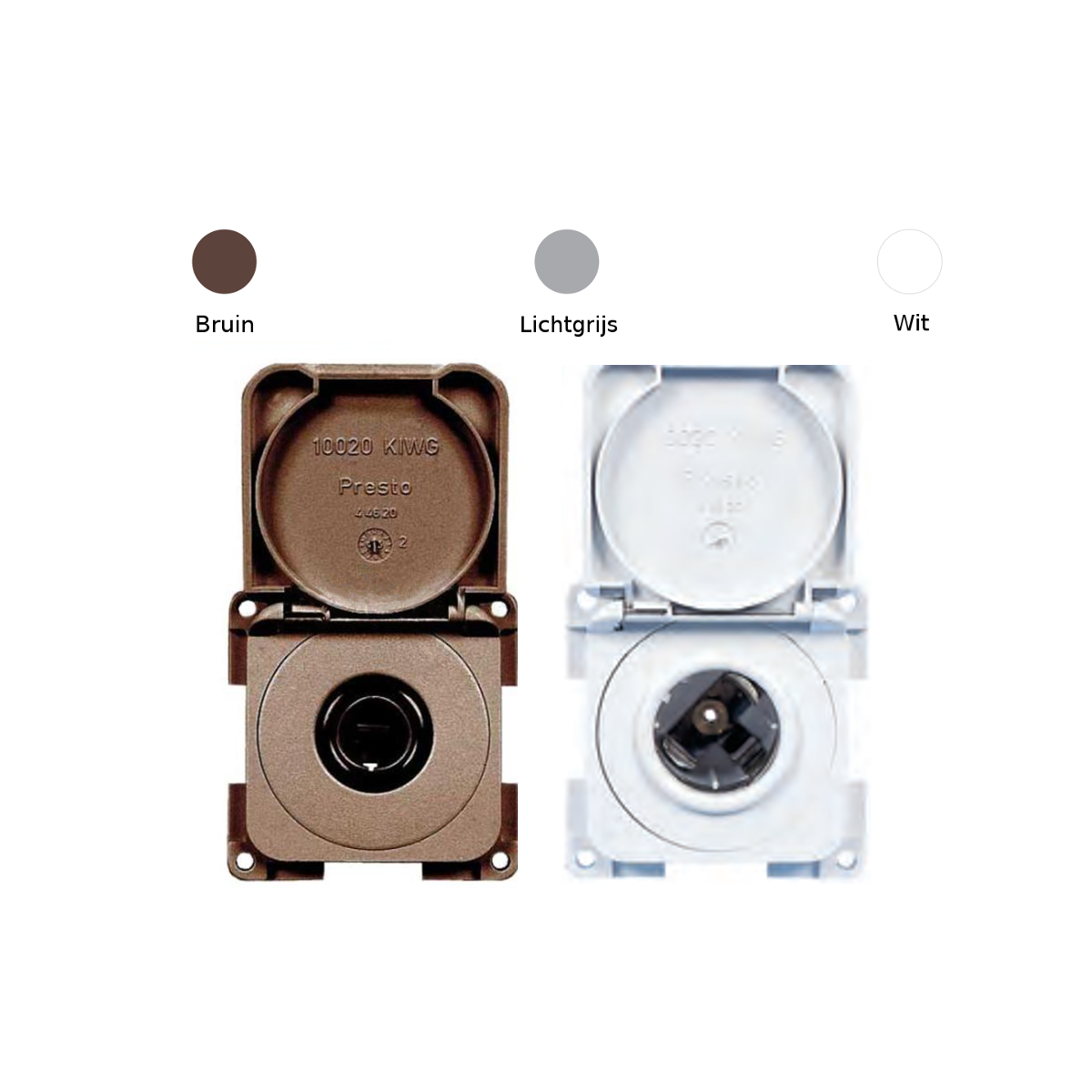 PRESTO 10000 Ingebouw contactdoos 12V met deksel (voor