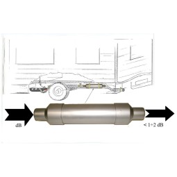 Extra uitlaatdemper 450mm x 70mm Ø - MAG